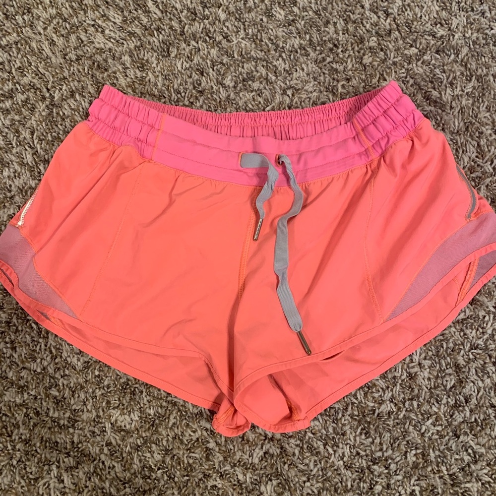 Lululemon bright pink shorts